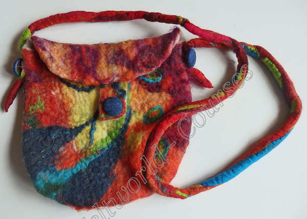 Felt-Bag 
 Felt Bag 
 Keywords: Felt bag, feltmaking, felt making, Fibre arts, craft, art, bag,